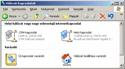 Hálózati kapcsolatok